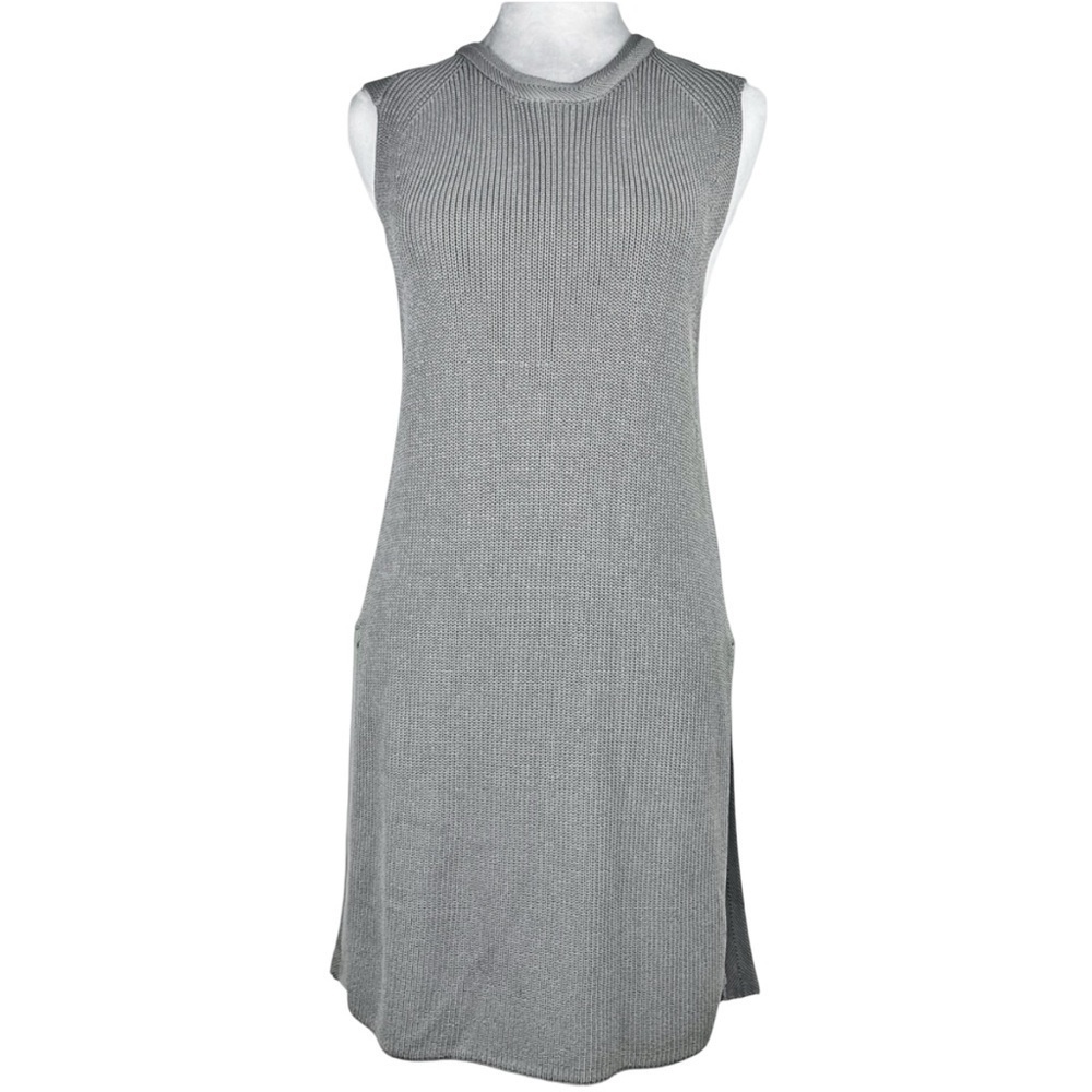 WILFRED NWT Women’s Grey Midi-Mini Sweater Dress w Slits on Outer Thighs Size M